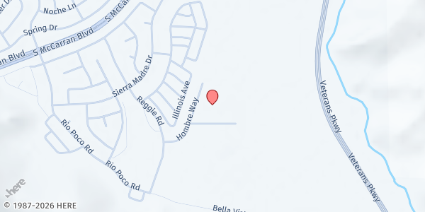 Map showing Donner Springs Elementary at 5125 Escuela Way, Reno, NV