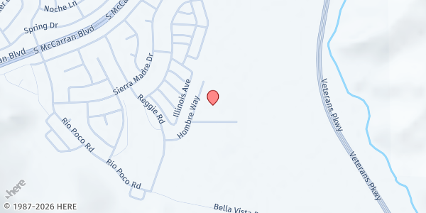 Map showing Donner Springs Elementary School at 5125 Escuela Way, Reno, NV