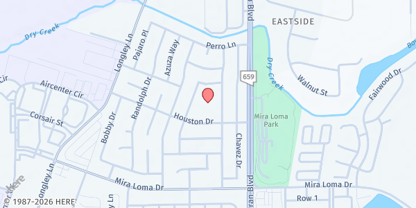 Map showing Edwin Dodson Elementary School at 4355 Houston Dr., Reno, NV