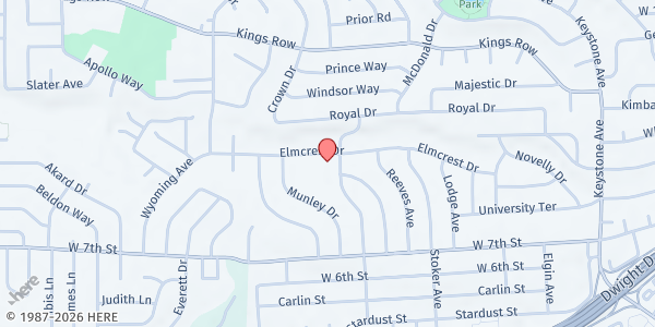 Map showing Elmcrest Elementary at 855 Mc Donald Dr., Reno, NV