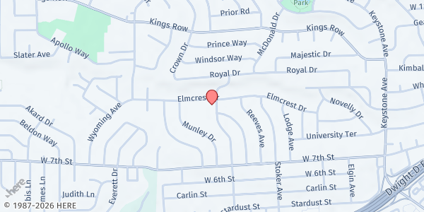 Map showing Elmcrest Elementary School at 855 McDonald Dr., Reno, NV