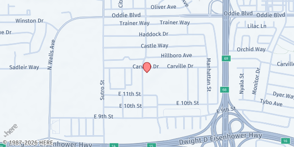 Map showing Glenn Duncan Elementary School at 1200 Montello St., Reno, NV