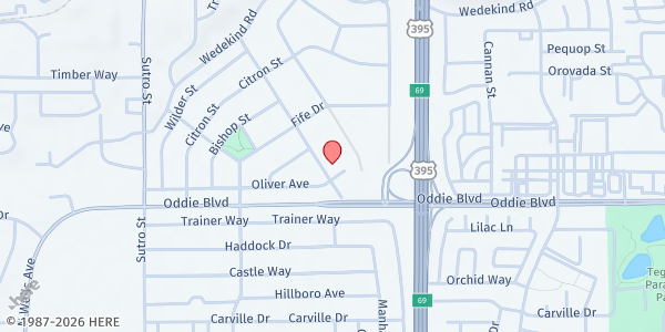 Map showing Greater New Hope Missionary Baptist Church at 1810 Helena Ave, Reno, NV
