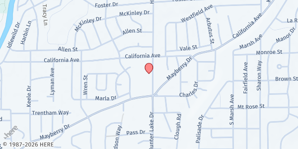 Map showing Hunter Lake Elementary School at 909 Hunter Lake Dr, Reno, NV