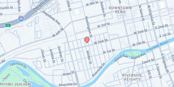 Map showing Innovations School at 777 West 2nd St, Reno, NV