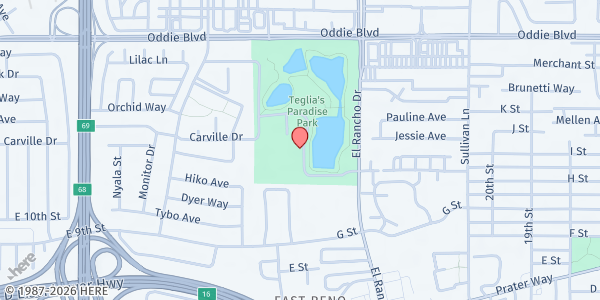 Map showing Mathews Elementary School at 2750 Elementary Dr, Reno, NV