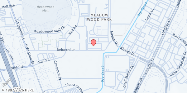 Map showing Nevada Volunteers - Reno Office at 1575 Delucchi Ln Suite 118, Reno, NV