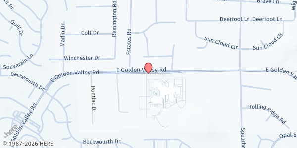 Map showing North Valleys High School at 1470 Golden Valley RD, Reno, NV