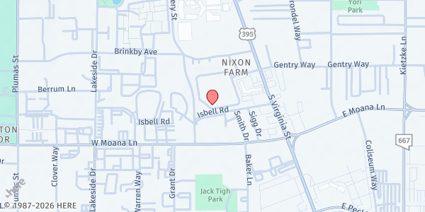 Map showing Park on Virginia Apartments at 3295 S Virginia St, Reno, NV