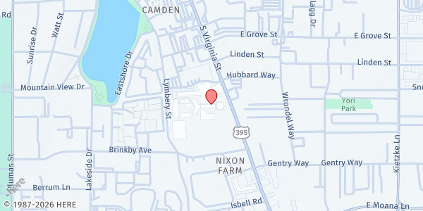 Map showing Peppermill Casino at 2707 S Virginia St, Reno, NV