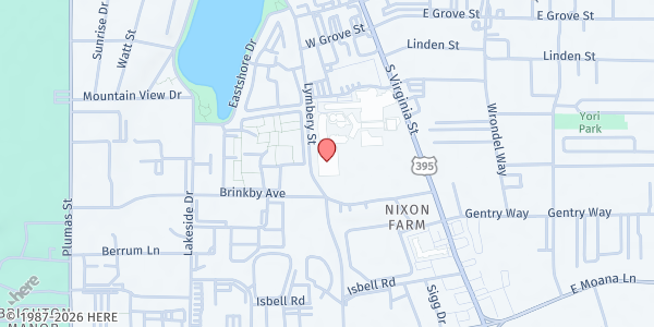 Map showing Peppermill Casino - Mobile Harvest at 2707 S. Virginia St, Reno, NV