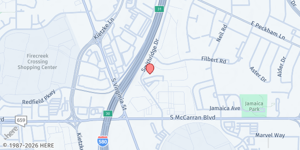 Map showing Rehoboth Holy Temple at 700 C Smithridge Dr., Reno, NV