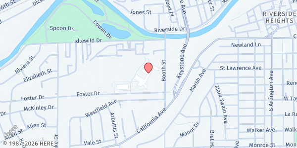 Map showing Reno High School at 395 Booth St, Reno, NV