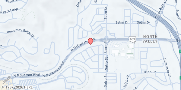 Map showing Reno-Sparks Gospel Mission at , Reno, NV