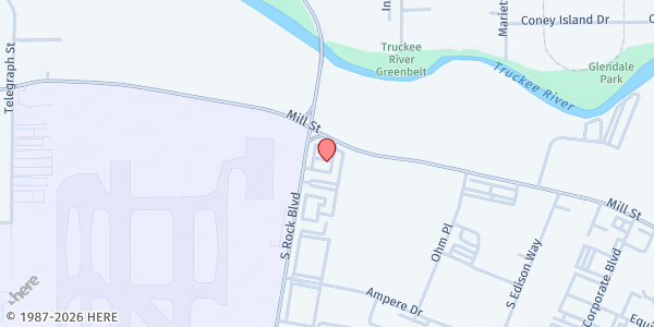 Map showing Safe Embrace at 220 South Rock Blvd #7, Reno, NV