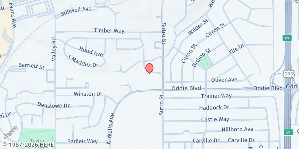 Map showing Salvation Army- Reno at 1931 Sutro St, Reno, NV