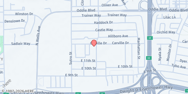Map showing Second Baptist Church - Mobile Harvest at 1265 Montello St, Reno, NV