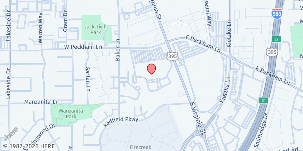 Map showing Sierra View Library at 4001 S Virginia St, Reno, NV