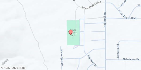 Map showing Silver Knolls Park at 11300 Silver Knolls Blvd, Reno, NV