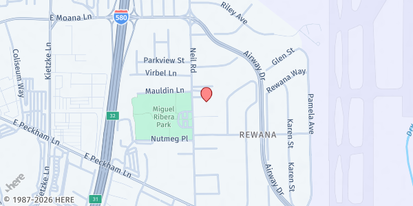 Map showing Silver Sage Senior Apartments at 3870 Neil Rd, Reno, NV