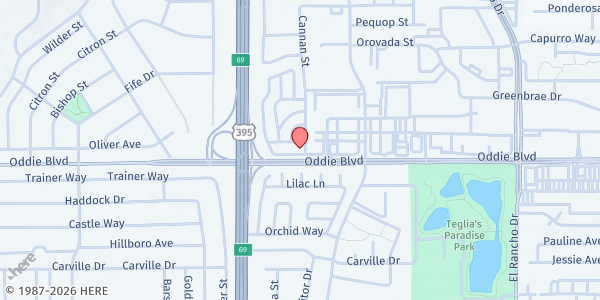 Map showing Silverada Estates Mobile Home Park at 2301 Oddie Blvd., Reno, NV