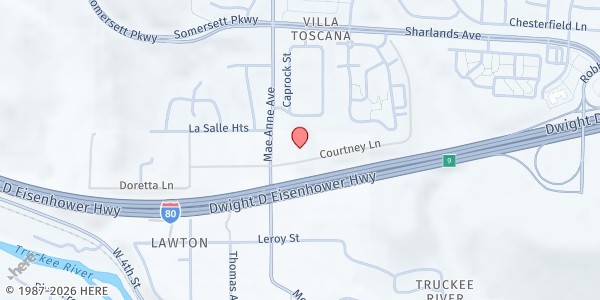 Map showing Sonrise Christian Church (Calvary Chapel Northwest Reno) at 246 Courtney Ln., Reno, NV