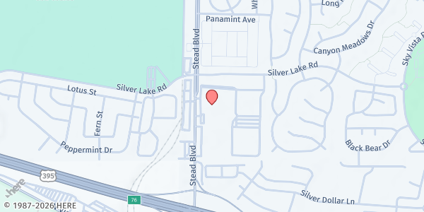 Map showing Stead Elementary School at 10580 Stead Blvd., Reno, NV