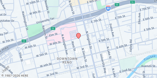 Map showing Sun Valley Community Center at 115 W 6th Ave, Reno, NV