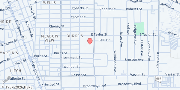 Map showing VA Sierra Nevada Healthcare System at 975 Kirman Ave, Reno, NV