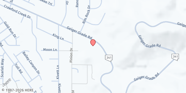 Map showing Valley View Christian Fellowship at 1805 Geiger Grade Rd., Reno, NV