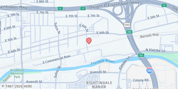 Map showing Village on Sage at 300 Sage St, Reno, NV
