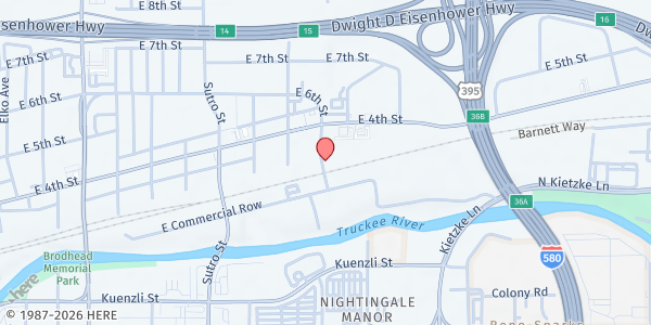 Map showing Village on Sage Street at 300 Sage St., Reno, NV