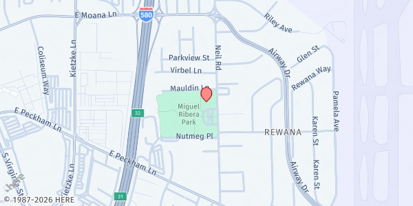 Map showing Women and Children's Center of the Sierra and diaper bank at 3905 Neil Road Suite 2, Reno, NV