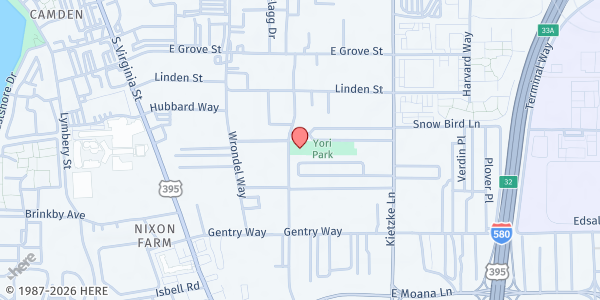 Map showing Yori Park at 2800 Yori Ave, Reno, NV