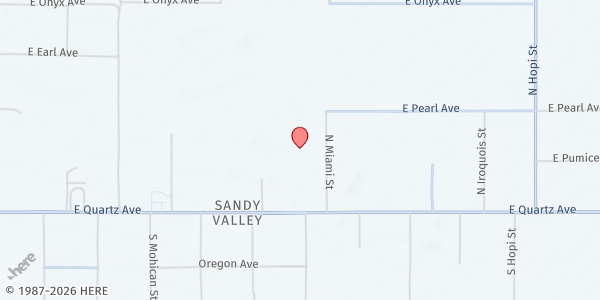 Map showing Keystone Pantry at 115 N. Miami St., Sandy Valley, NV