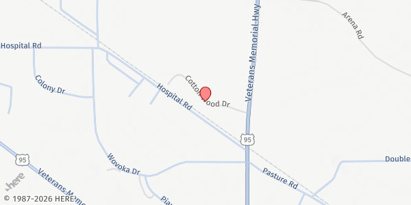 Map showing Schurz Food Distribution Center at 1125 Cottonwood Dr, Schurz, NV