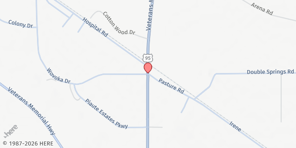 Map showing Walker River Paiute Tribe- Agai Dicutta Food Pantry at 4022 Hwy 95 North, Schurz, NV