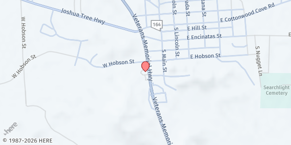 Map showing Searchlight Senior Center at 575 S Hwy. 95, Searchlight, NV