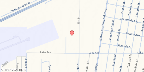 Map showing Lyon County Human Services - Silver Springs at 620 Lake St., Silver Springs, NV