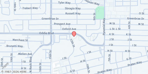 Map showing Ardmore Park School at 1200 12th Street, Sparks, NV