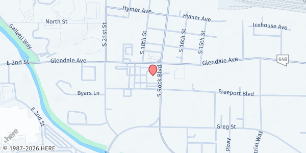 Map showing Baldini's Casino at 865 S. Rock Blvd., Sparks, NV