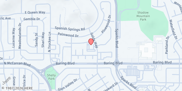 Map showing Church of Jesus Spirit Filled Church at 3175 Goldy Way, Sparks, NV