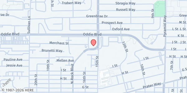 Map showing Grace Senior Apartments at 1260 Commerce St., Sparks, NV