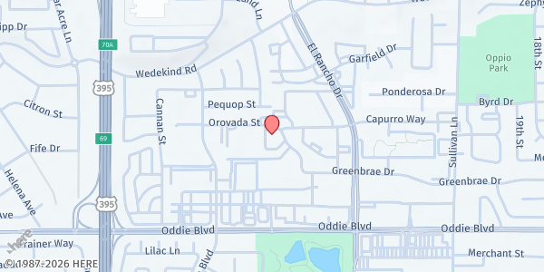 Map showing John McGraw Court (Seniors 60+) at 2455 Orovada St, Sparks, NV