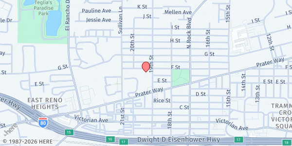 Map showing Kate Smith Elementary School at 1925 F. St, Sparks, NV