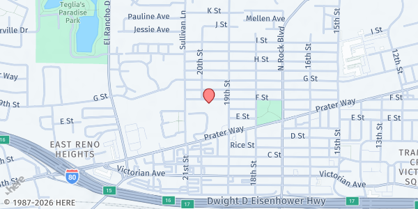 Map showing Kate Smith Elementary School at 1925 F St., Sparks, NV