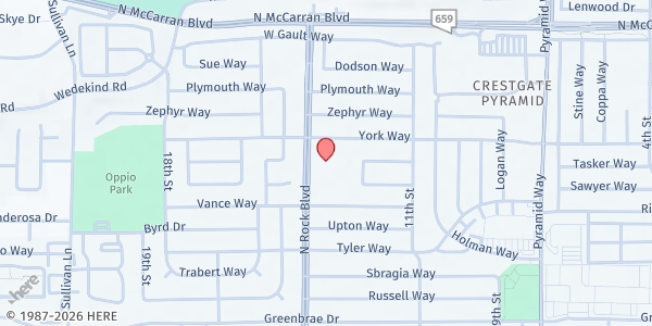 Map showing Maxwell Elementary School (Alice Maxwell) at 2300 N Rock Blvd, Sparks, NV