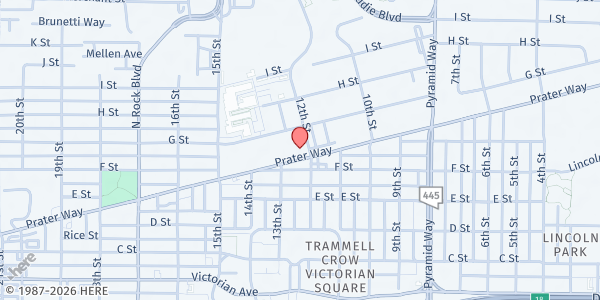 Map showing Mitchell Elementary at 1216 Prater Way, Sparks, NV