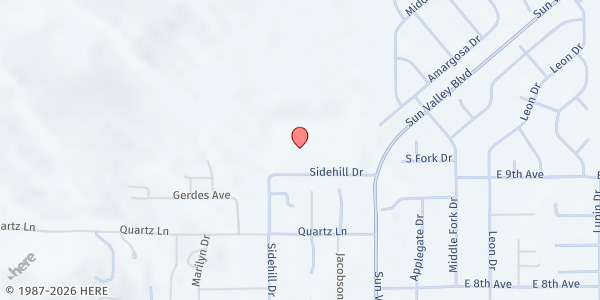 Map showing Bennett Elementary at 5900 Sidehill Dr, Sun Valley, NV