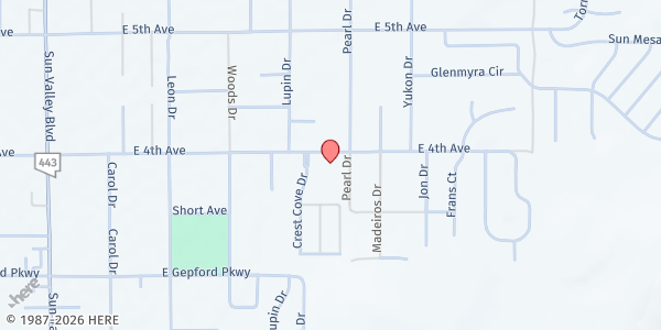 Map showing Church of Jesus Christ LDS at 570 E 4th Avenue, Sun Valley, NV